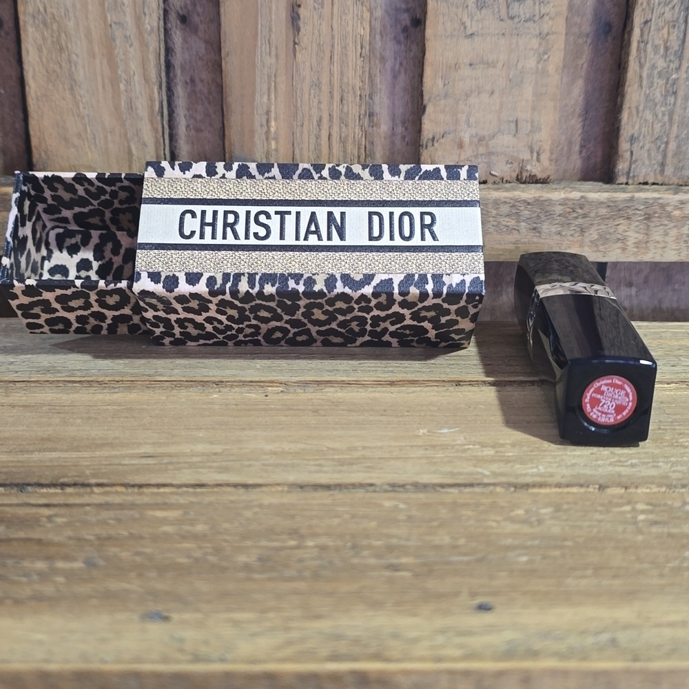 Christian Dior Mitzah Leopard Print Lipstick Case Limited Edition With Lipstick - Picture 2 of 4